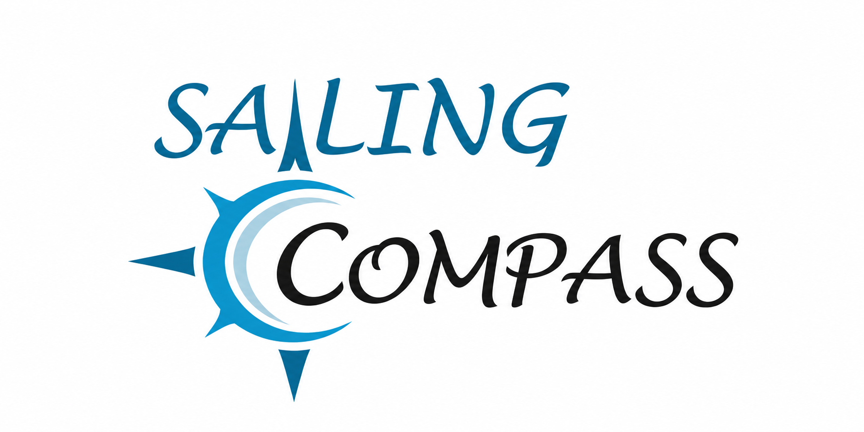 sailing compass nautical logo